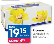 Kleenex Softique 3-Ply 100 Tissues-Per Pack