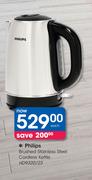 Philips Brushed Stainless Steel Cordless Kettle HD9320/23-Each