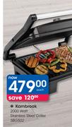 Kambrook 2000 Watt Stainless Steel Griller SBG502