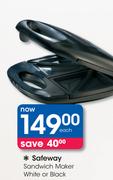 Safeway Sandwich Maker White or Black-Each