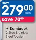Kambrook 2 Slice Stainless Steel Toaster