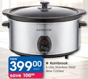 Kambrook 6Ltr Stainless Steel Slow Cooker