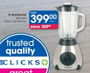 Kambrook 500 Watt Glass Jug Blender