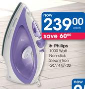 Philips 1000 Watt Non-Stick Steam Iron GC1418/30