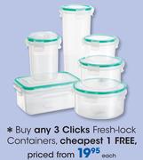 Clicks Fresh-Lock Containers-Each