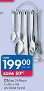 Clicks 24 Piece Cutlery Set On Small Stand-Per Set