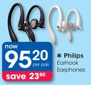 Philips Earhook Earphones-Per Pair