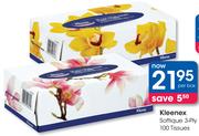 Kleenex Softique 3 Ply 100 Tissues-Per Box