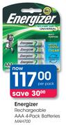 Energizer Rechargeable AAA 4 Pack Batteries MAH700-Per Pack