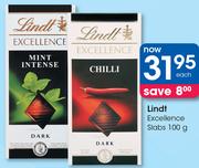 Lindt Excellence Slabs-100g Each