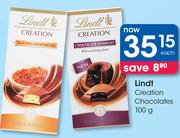 Lindt Creation Chocolates-100g Each