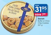 Danish Butter Or Choc Chip Cookies-227g Per Tin