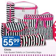 Clicks Fab Queen Toiletry Or Cosmetics Bags-Each 