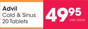 Advil Cold & Sinus 20 Tablets-Per Pack