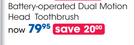 Clicks Battery Operated Dual Motion Head Toothbrush-Each