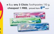 Clicks Toothpastes-110g Each