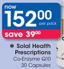 Solal Health Prescriptions Co-Enzyme Q10 30 Capsules-Per Pack