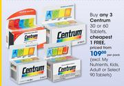 Centrum 30 Or 60 Tablets-Per Pack