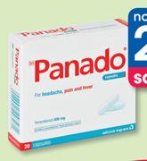 Panado 500mg 20 Capsules-Per Pack