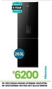 Hisense 263Ltr Black Mirror Fridge H370BMIB-WD/H370BMI-WD/H360BMI-WD