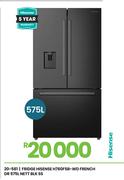 Hisense 575Ltr French Door BLK SS Fridge H760FSB-WD