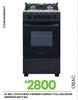 Obac 4 Burner Compact Full Gas Matt Blk Stove 50 x 50 OB500G/S OB500G/S 21-582