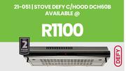 Defy C/Hood Stove DCH60B 21-051