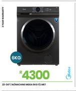 Midea 6Kg F/L Met Washing Machine 22-347
