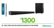 Hisense Sound Bar BT Sub Home Theatre HS1800 23-822