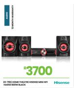 Hisense 800W Black Mini HiFi Home Theatre HA650 23-798