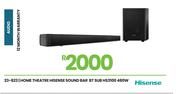 Hisense Sound Bar BT Sub Home Theatre 480W HS3100 23-823