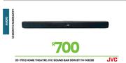 JVC 30W Sound Bar Home Theatre BT TH-N322B 23-795