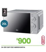 Defy 20L Mirror Digital Microwave 24-220
