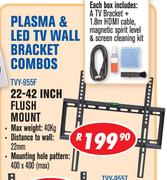 Plasma & LED TV Wall Bracket Combos 22-42" Flush Mount TVY-955F