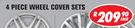 4 Piece 13 Inch/14 Inch Wheel Cover Sets WJ519/13/WJ519/14 Each