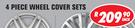 4 Piece 13 Inch/14 Inch Wheel Cover Sets WJ563/13/WJ563/14 Each
