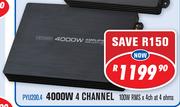 Dixon 4000W 4 Channel Car Amplifier PYU200.4