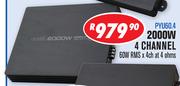 Dixon 2000W 4 Channel Car Amplifier PYU60.4