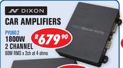 Dixon 1800W 2 Channel Car Amplifier PYU60.2