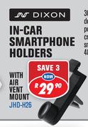 Dixon In-Car Smartphone Holders With Air Vent Mount JHD-H26