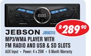Jebson MP3/WMA Player with FM Radio and USB & SD Slots JB5631U