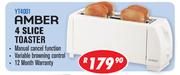 Amber 4 Slice Toaster YT4001