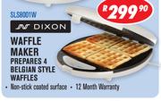 Dixon Waffle Maker Prepares 4 Belgian Style Waffles SLS8001W