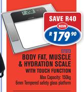 Camry Body Fat,Muscle & Hydration Scale With Touch Function EF973