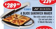 Dixon 4 Slice Sandwich Maker SLS8001S