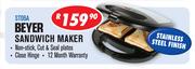 Beyer Stainless Steel Finish Sandwich Maker ST06A