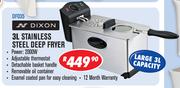  Dixon 3Ltr Stainless Steel Deep Fryer DF035