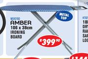Amber 106 x 38cm Metal Top Ironing Board MS4215D