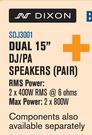 Dixon Dual 15" DJ/PA Speakers (Pair) SDJ3001