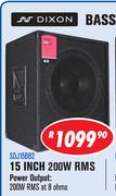 Dixon Bass Bin Speakers 15 Inch 200W RMS SDJ15BB2